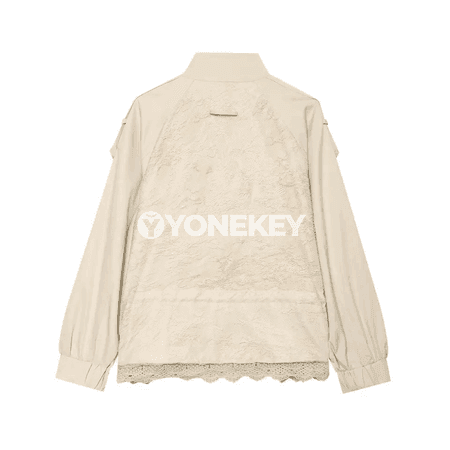 Zenanlar üçin ýaz‑küz oversized jaket, ýaka bölekli we düwmejikli