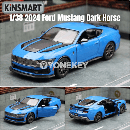 KiNSMART Ford Mustang Dark Horse model maşyny 1:38, çagalar üçin