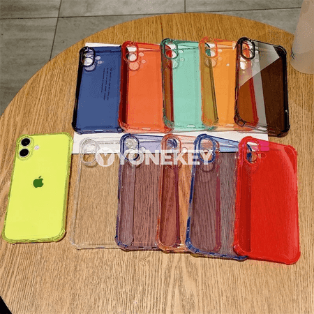 iPhone üçin transparent neon ýumşak silikon gaby