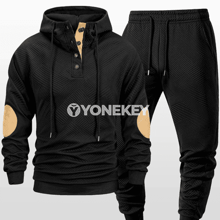 Erkekler üçin kapşonly sport kostýumy, 2 bölekli