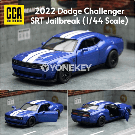 1:44 Dodge Challenger SRT Hellcat metal modeli, gapysy açylýar