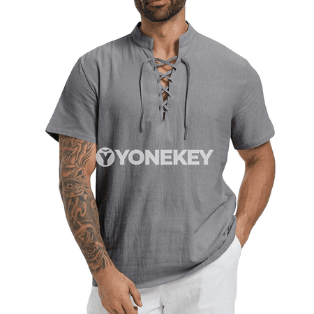 Erkekler üçin tomusky ýeňil Henley boýun futbolka