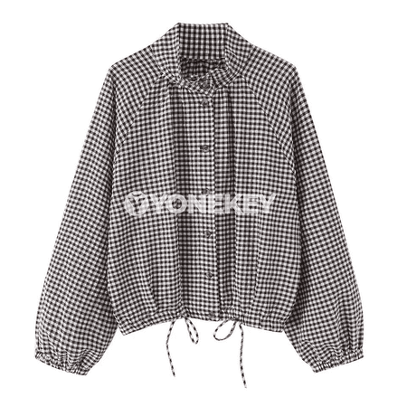 Aýal-gyzlar üçin öýjükli gysga jaket, boýunly, ýaz-tomus