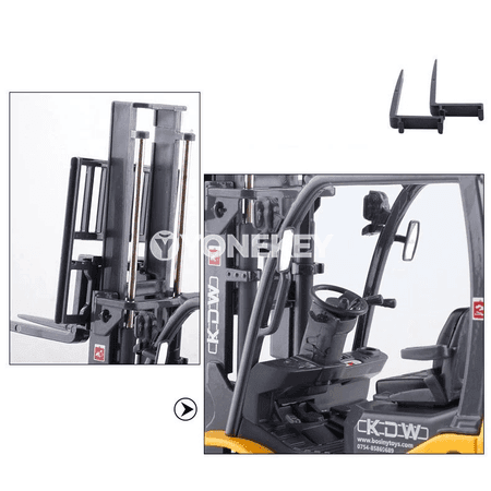 1:20 forklift metal model, gurluşyk tehnikasy, erkin hereketli awtoulag modeli