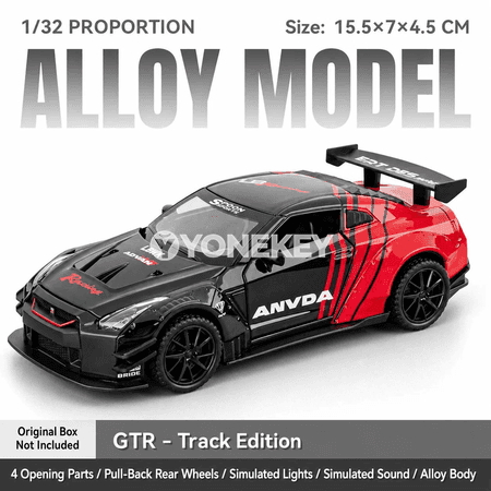 Nissan GTR R35 Nismo 1:32 sesli we yşykly metal model awtoulag
