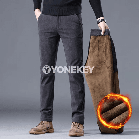 Gyş üçin ýyly erkek balaklary, kadaly slim kesim