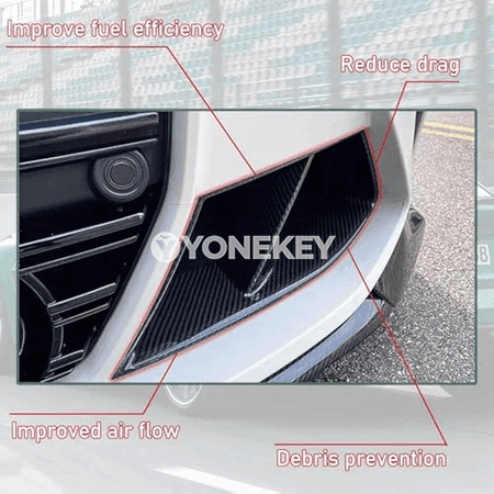 BMW M3 M4 G80/G81/G82/G83 üçin öň bamper karbon howa giriş bezegi