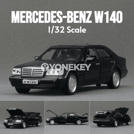 Mercedes-Benz W140 1:32 metal model maşyn, sesli we ýagtylykly