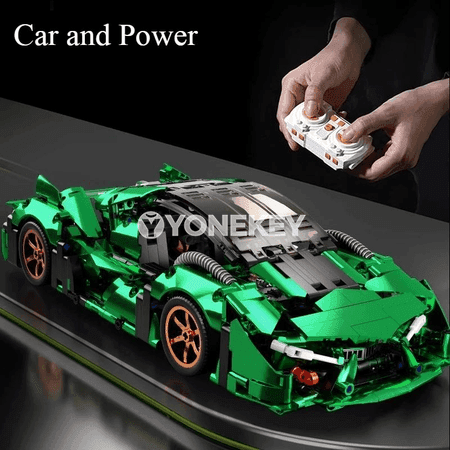 1:14 tehniki sport awtoulag gurluşyk bloklary, DIY superkar modeli