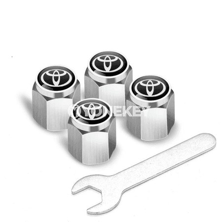 Toyota üçin teker ventil başjygy, alýumin, 4 sany