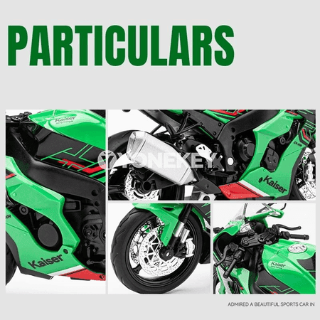 KAWASAKI Ninja ZX-10R 1:12 metal motosikl modeli, sesli-çyraly