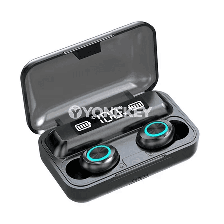 F9 simsiz Bluetooth naýnikler, 9D bassly, sport üçin mikrofonly