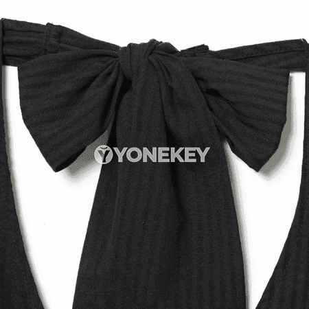 Zenanlar üçin zolakly halter boýun top, ýaz-tomus, slim fit