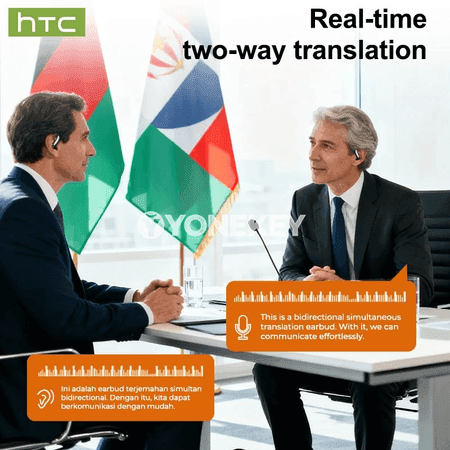 HTC NE63 AI terjime nauşnikler, 135 dil, sport we oýun üçin
