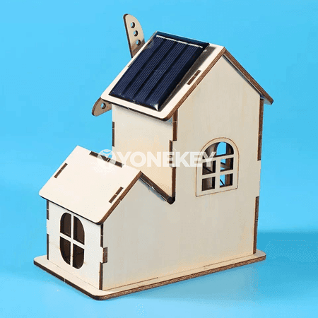 Gün energiýaly öwrediji dülgüt öýleri, DIY 3D agaç gurluşyk modeli