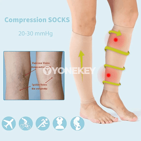 Aýak baldyry üçin kompress ýeňi, 20-30 mmHg, 1 jübüt
