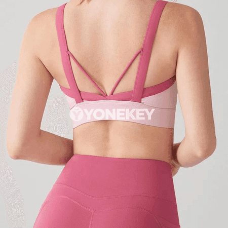 Aýal-gyzlar üçin sport bra top, arka açyk fitnes modeli