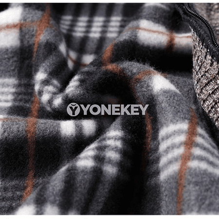 Erkekler üçin ýyly trikotaž fliş kardigan — güýz-gyş, slim fit