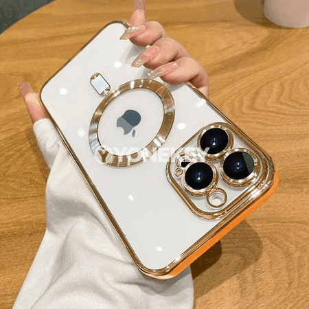 iPhone üçin magnitli wireless zarýadly transparant bumper gaby