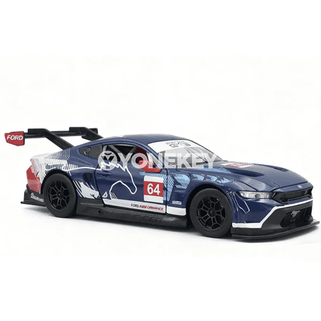 Ford Mustang GT3 1:24 metal awtoulag modeli, sesli-ýagtyly