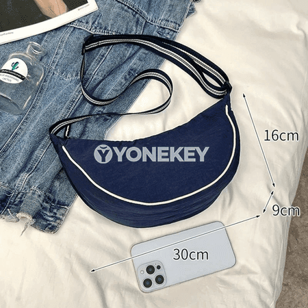 Zenanlar üçin kiçi nylon egin sumkasy, klassyka stilinde