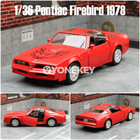 Pontiac Firebird 1:36 klassik diecast model awtoulag, çekimli