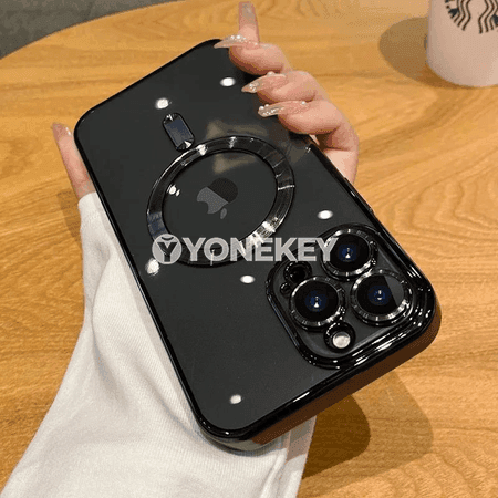 iPhone üçin magnitli wireless zarýadly transparant bumper gaby