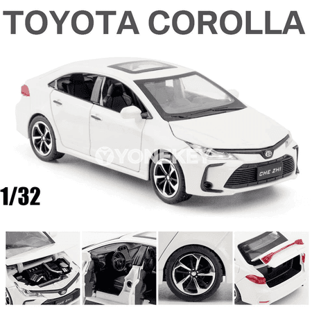 Toyota Corolla Hybrid 1:32 metal oýnawaç modeli sesli-çyra bilen