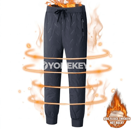 Erkekler üçin ýyly gyş sport jalbary, fleesli, suwa garşy