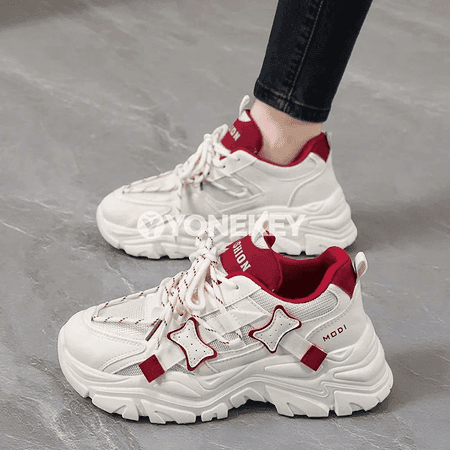 Aýal-gyzlar üçin ýeňil mesh platform krasowkalar, gündelik we sport üçin