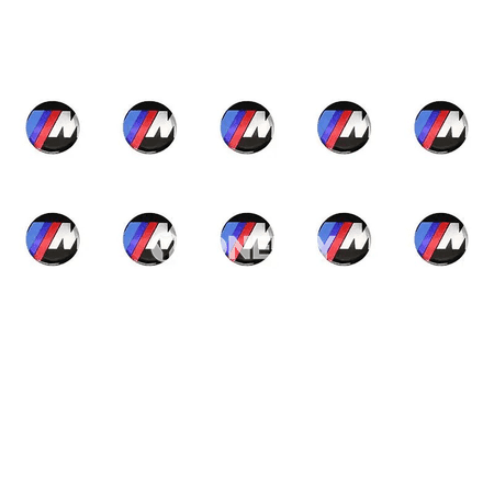 BMW açar üçin 11/14 mm emblem sticker, M Performance 50 ýyllyk