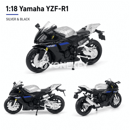 Yamaha YZF-R1M 1:18 metal model motosikl - kolleksiýa we sowgat
