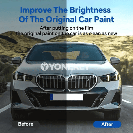 BMW G60 5 Series M Sport üçin kesilen 3D TPU awtoulag stikeri