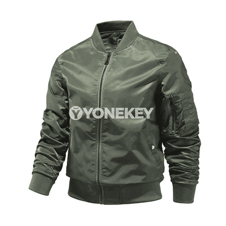 Erkekler üçin bomber jaket, ýeňil we döwrebap daşky eşik