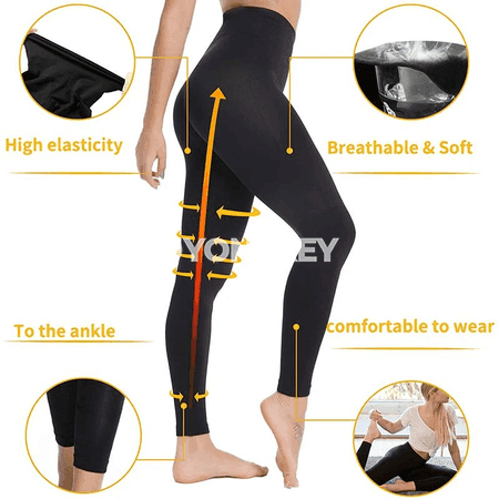 Aýallar üçin ýokary belli, şekillendiriji kompression leggins