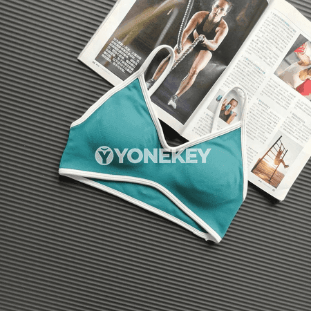 Aýallar üçin tikinsiz sport bra — dem alýan, ýassygy bar