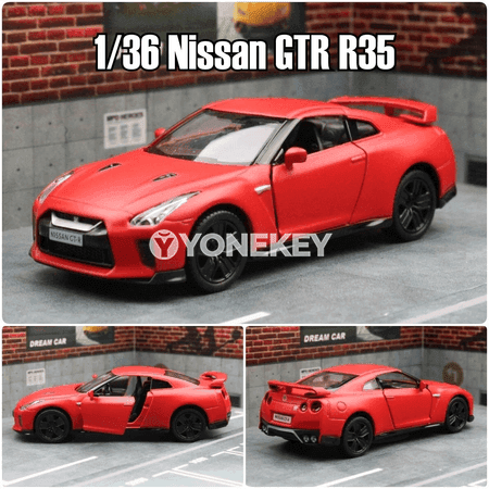 Nissan Skyline GTR R34 1:36 metal model awtoulagy, açylýan gapyly