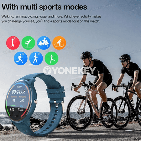 Erkekler we zenanlar üçin Bluetooth jaňly akylly sagat, sport görnüşli