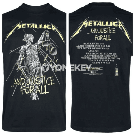 Metallica söýýänler üçin erkek-zenan futbolkasy, klassik grafika bilen
