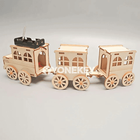 Çagalar üçin DIY demir ýol modeli, 3D agaç jigsaw oýunjagy