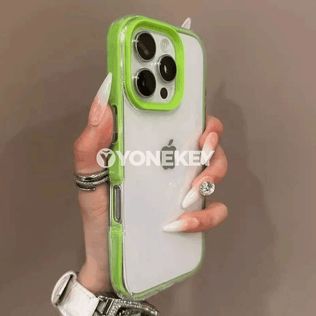 iPhone 11-16 üçin translýuçar ýüpek ýaly ýeňil gorag gapagy