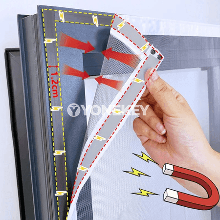 Penjire üçin Magnitli Ak Moskit Tor – Aýratyn Ölçegde, Fiberglas Mesh