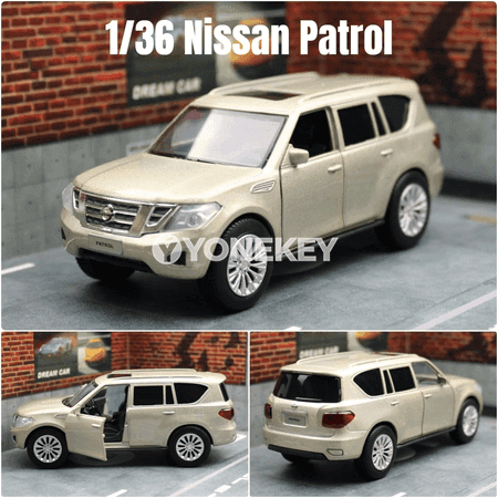 Nissan Patrol Y62 1:36 metal oýunjak awtoulag, iki reňkli