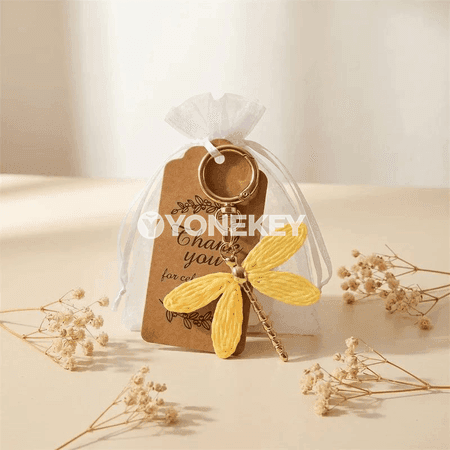 Boho reňkli dokalan dragonfly açarhalka – sumka üçin bezeg