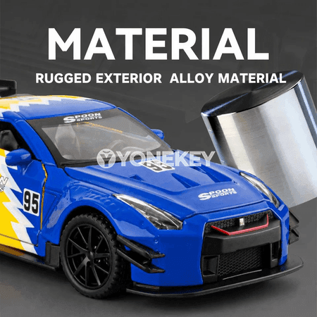 Nissan GTR R35 Nismo 1:32 sesli we yşykly metal model awtoulag