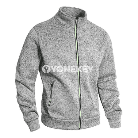 Erkekler üçin ýyly fermuarly gündelik jaket, sport görnüşli daşky geýim