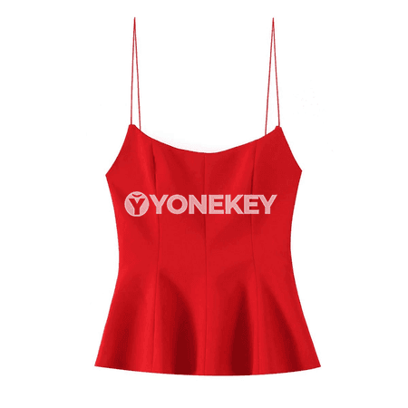 Zenanlar üçin ýazky camisole top, açyk arka, ýeňil stil