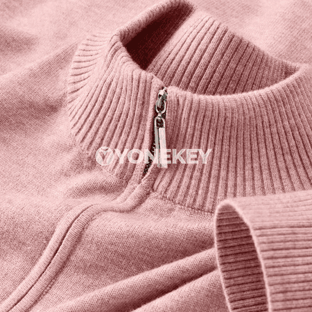 Erkekler üçin ýyly polo switer, ýokary boýunly, fermuarly, gündelik stil