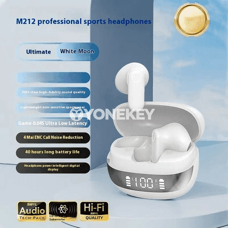 Bluetooth TWS simsiz nauşnikler, mikrofonly, güýçli sesli