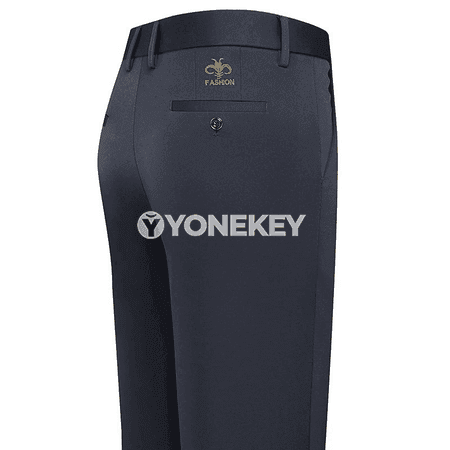 Erkekler üçin ýaz-güýz inçe smart casual jalbarlar, tikinli görnüş
